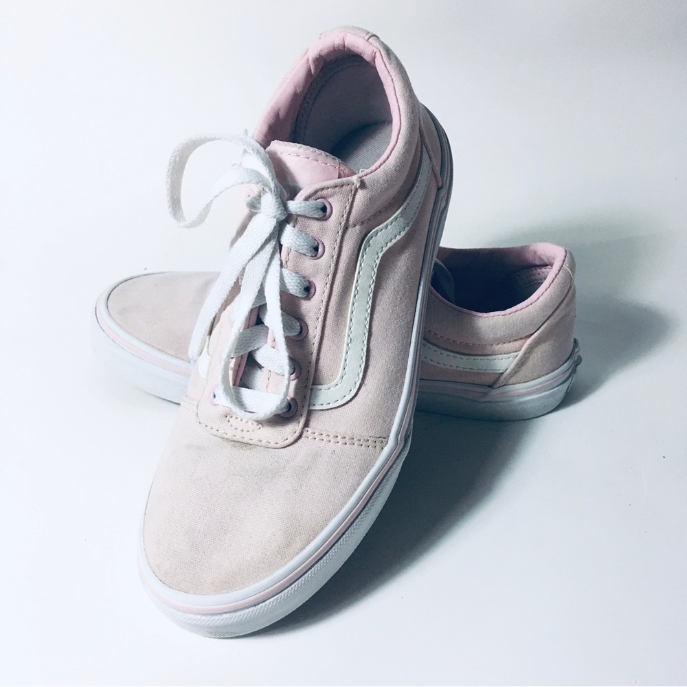 Vans Old Skool Pink + White Women’s Size 5 UK 4 EUR 36.5